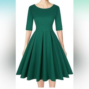 NWT- MINTLIMIT Women's 1950s Retro Vintage Cocktail Party 3/4 Sleeve Swing Dress